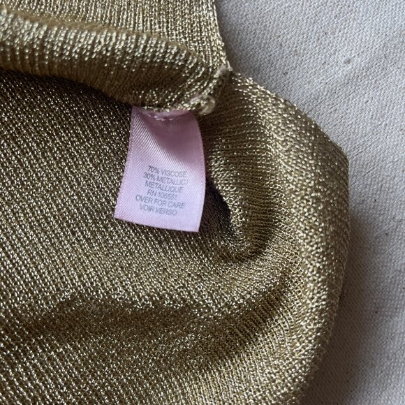Calypso St. Barth | Metallic Knit Sleeveless Top - Gold / Sz S - Picture 7 of 10